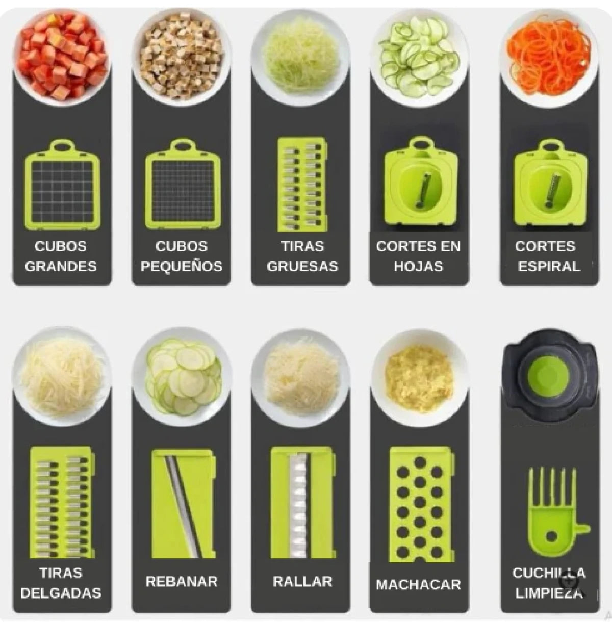 Chef Rápido® – Picadora de verduras 16 en 1