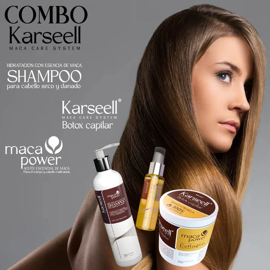 🌟 Combo Karseell: Shampoo + Botox Capilar + Aceite de Argán  — Cabello reparado al instante 🌟